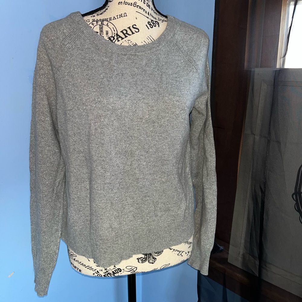 Banana Republic Metallic Italian Yarn Crewneck Sweater